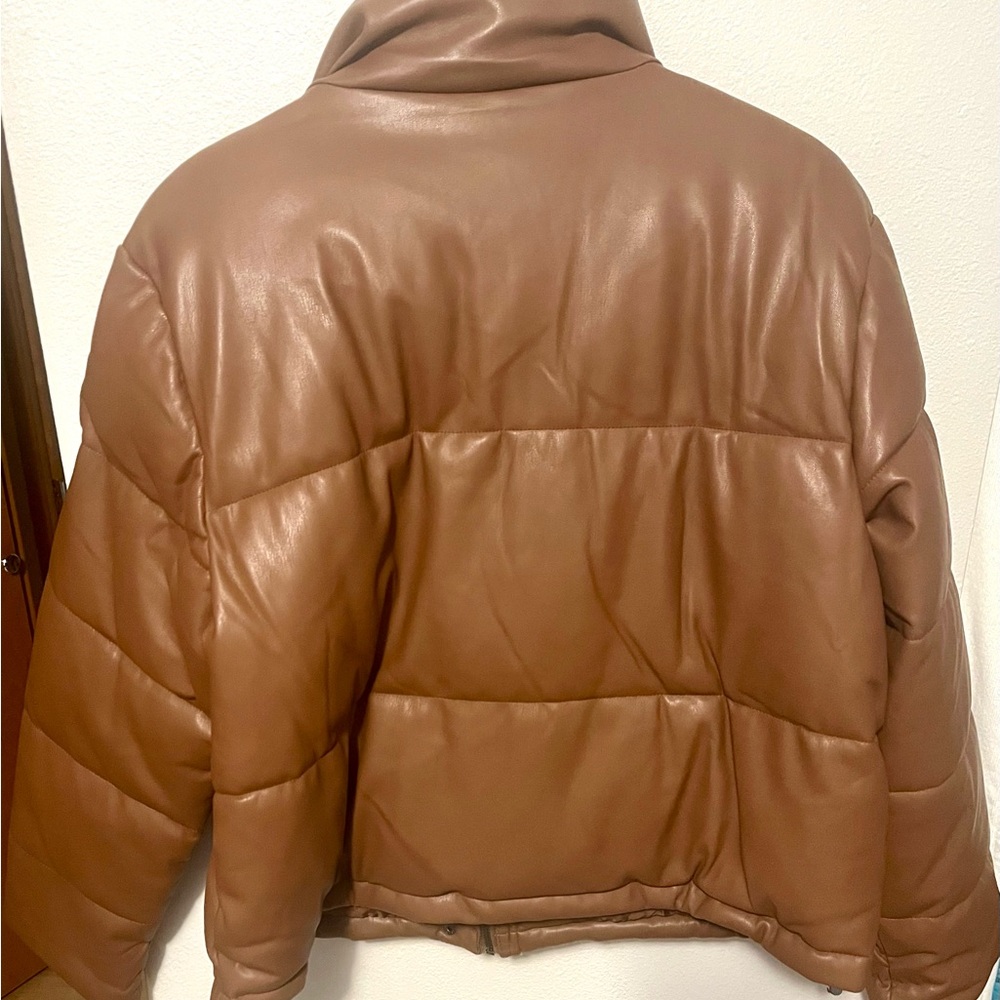 Sebby Collection Tan Puffer Jacket - Picture 3 of 7